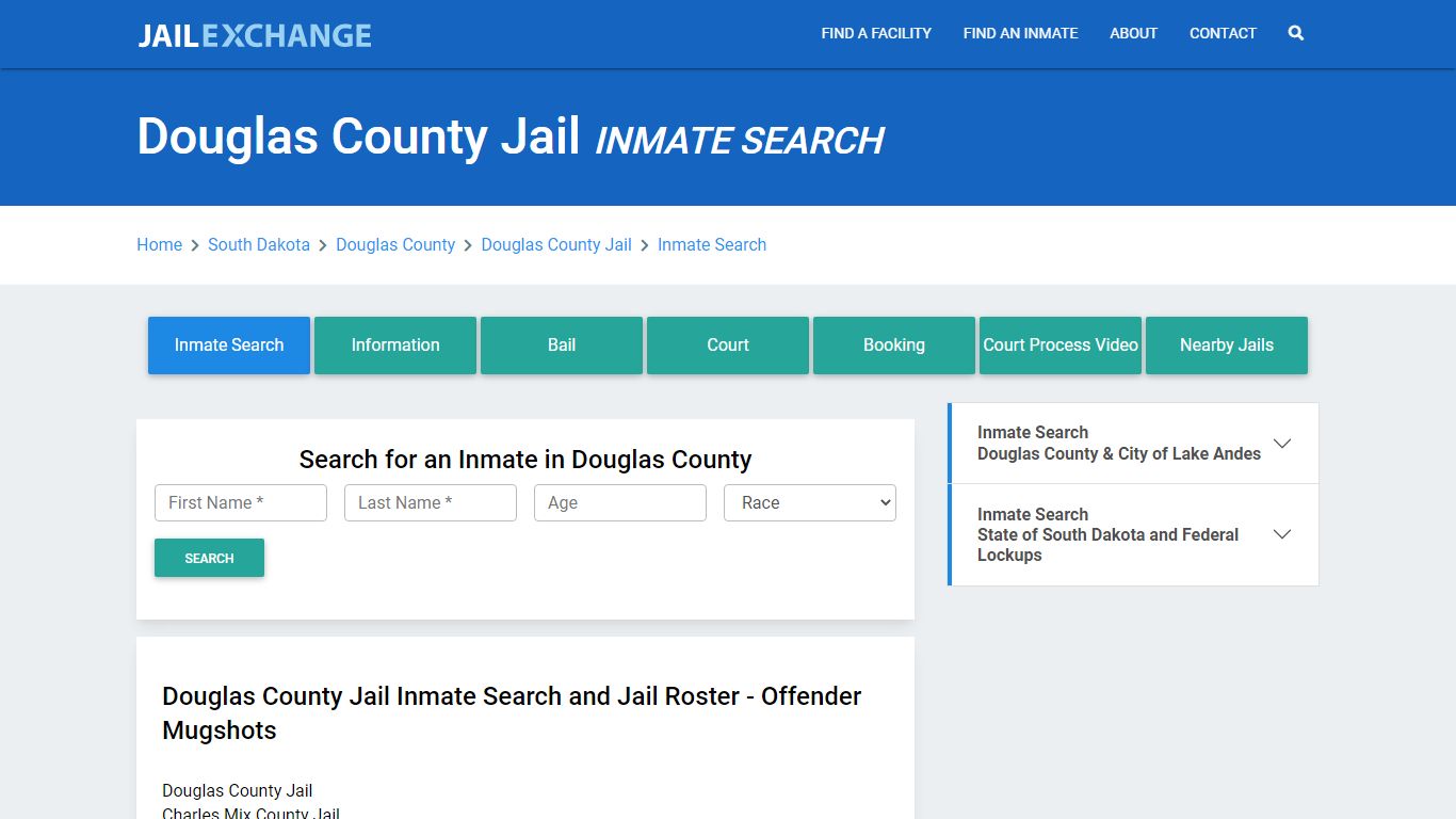 Douglas County Jail, SD Inmate Search: Roster & Mugshots