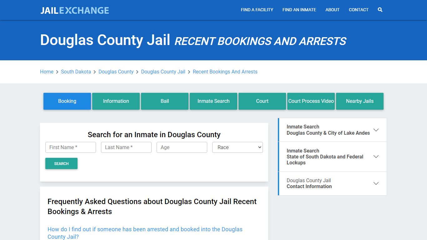 Douglas County Jail Recent Bookings And Arrests - Jail Exchange