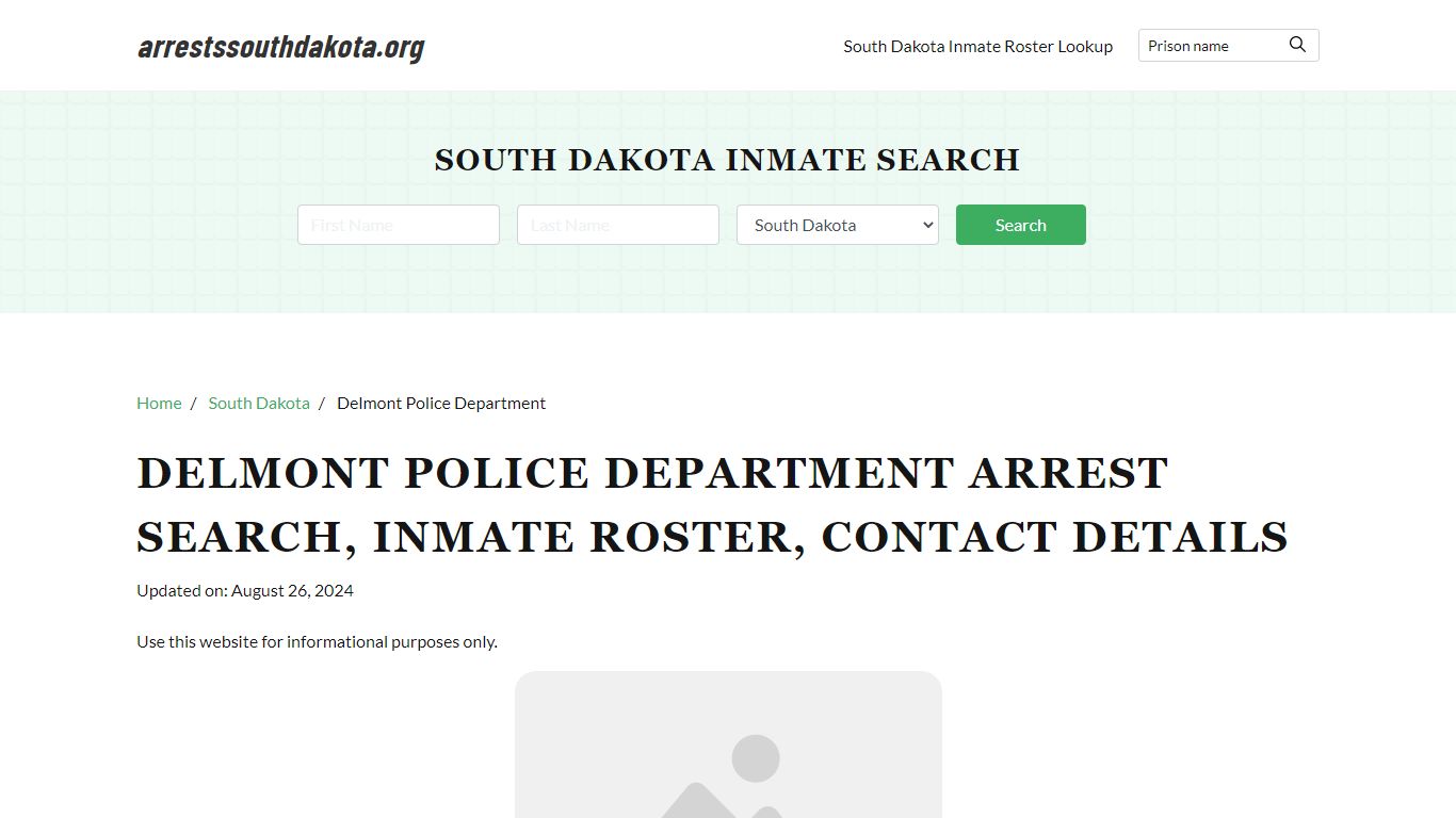 Delmont Police Department, SD Arrests, Warrants, Jail Roster Lookup