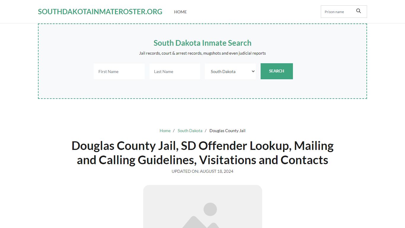 Douglas County Jail, SD: Inmate Search Options, Visitations, Contacts